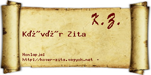 Kövér Zita névjegykártya